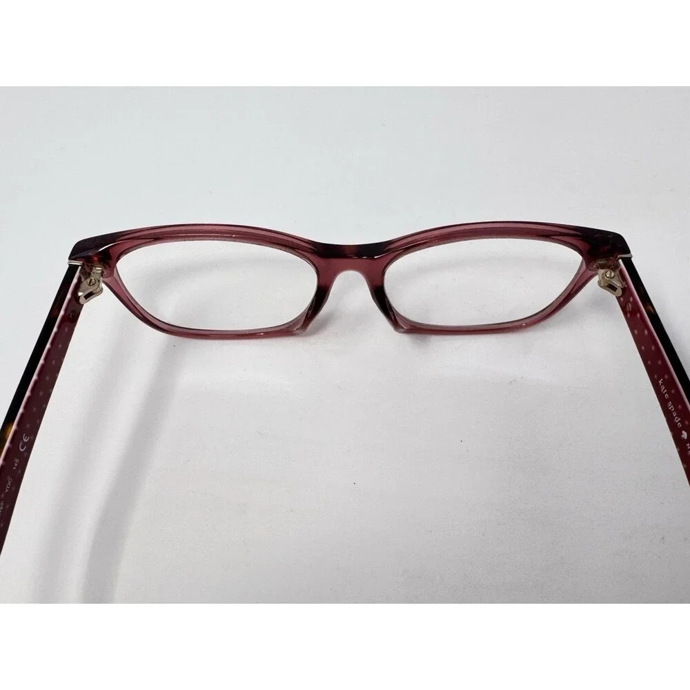 Kate Spade Cailin/F YDC Eyeglass Frames Only 145 Red Polka Dot Black Authentic